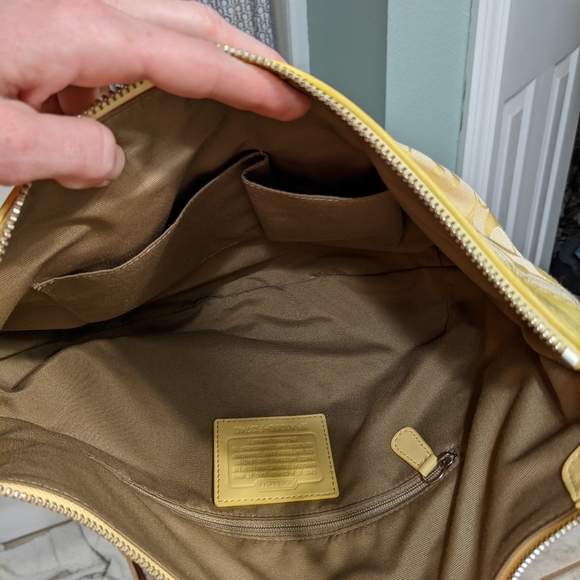 Yellow Coach Handbag - Picture 4 of 8